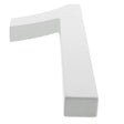 Wood Arial Font White Painted MDF Wood Number 1 (One) 6 Inches in White color