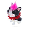 Glass Charming French Bulldog - Blown Glass Christmas Ornament in Multi color