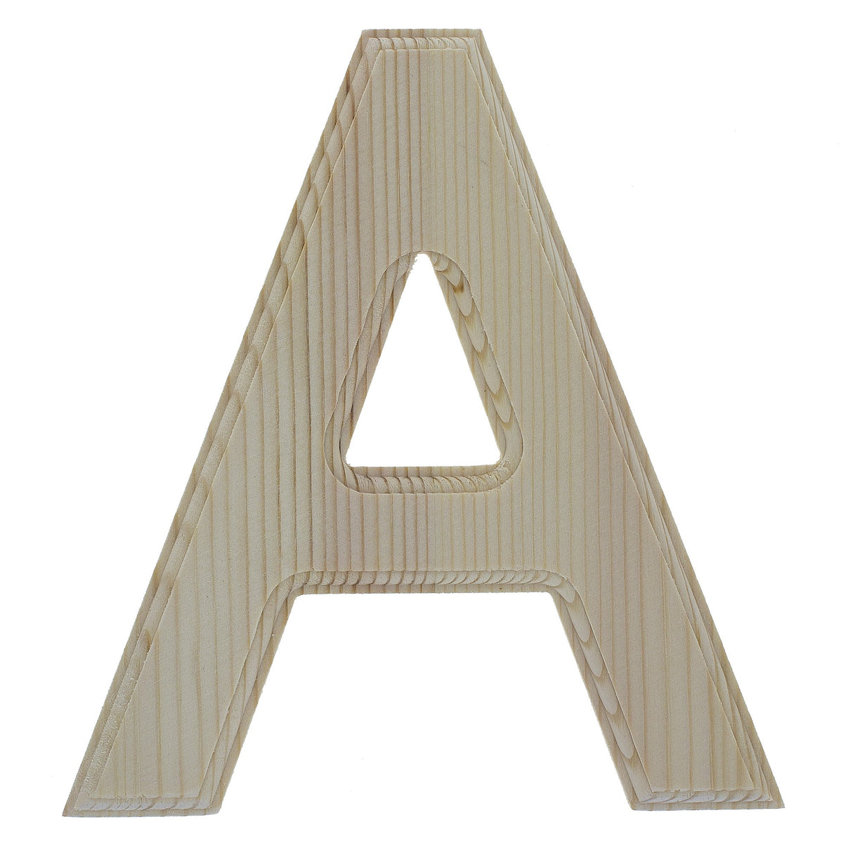 Wood Unfinished Wooden Arial Font Letter A (6.25 Inches) in Beige color