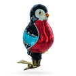 Glass Bullfinch Bird Clip on Glass Christmas Ornament in Multi color