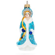 Glass Snegurochka Snow Maiden Glass Christmas Ornament in Blue color