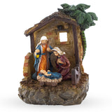 Resin Holy Family Nativity Scene Figurine 6.15 Inches in Brown color