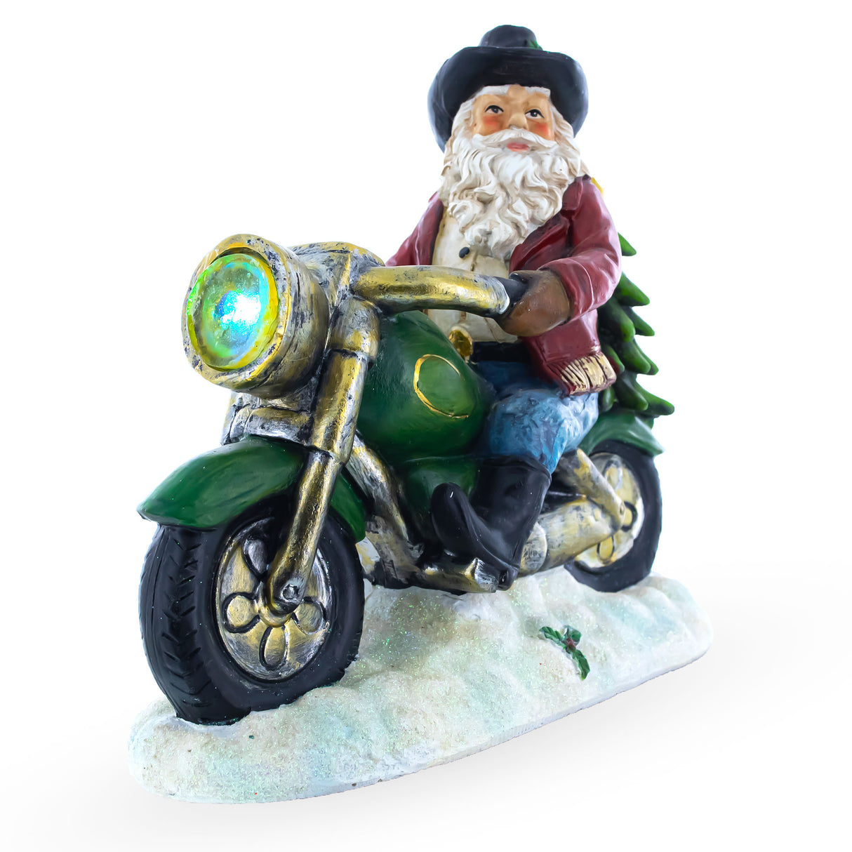 Shop Santa the Cowboy Riding Motorcycle LED Light Figurine 8.5 Inches. Resin Christmas Decor Figurines Santa AL for Sale by Online Gift Shop BestPysanky