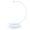 Metal Elegant Curved White Metal Solid Round Base Ornament Display Stand 5.9 Inches in White color