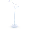 Metal Three Hands White Metal Solid Round Base Ornament Display Stand 11 Inches in White color