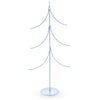 Metal Six Ornaments Tree Silver Metal Solid Round Base Ornament Display Stand 16 Inches in Silver color