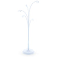 Metal Five Hands White Metal Solid Round Base Ornament Display Stand 12.4 Inches in White color
