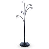 Metal Five Hands Black Metal Solid Round Base Ornament Display Stand 12.4 Inches in Black color