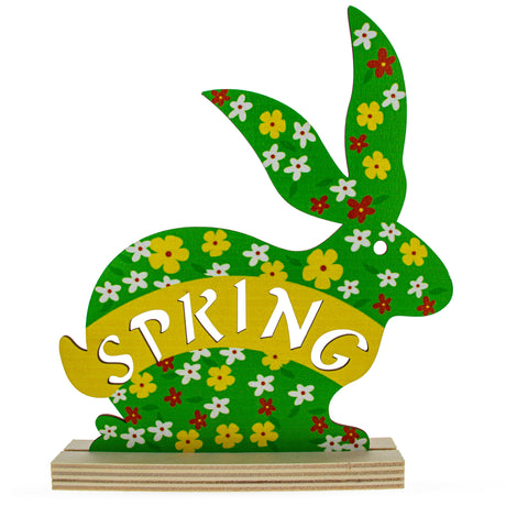 Resin Easter Rabbit Bunny Shape Spring Cutout 7.6 Inches in Multi color
