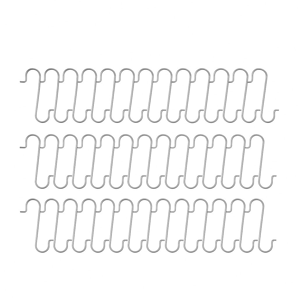 Set of 60 Silver Metal Wire Christmas Ornaments Hooks Hangers 1.16 Inches in Silver color