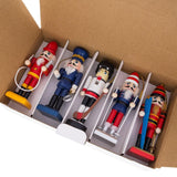 5 Nutcrackers: Firefighter, Policeman, Hockey, Skier, Snowboarder 5 Inches ,dimensions in inches: 5 x 10 x 6