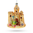 Glass Beachy Sand Castle - Blown Glass Christmas Ornament in Multi color