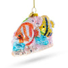 Glass Vibrant Coral Reef Fishes - Blown Glass Christmas Ornament in Multi color