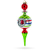 Glass Vintage-Inspired Multicolored Finial - Handcrafted Blown Glass Christmas Ornament in Multi color