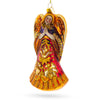 Glass Praying Angel Blown Glass Christmas Ornament in Multi color