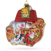 Glass Timeless Noah's Ark - Blown Glass Christmas Ornament in Orange color