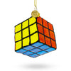 Glass Enigmatic Magic Cube - Blown Glass Christmas Ornament in Multi color