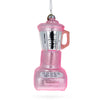 Glass Whirring Blender Food Mixer - Blown Glass Christmas Ornament in Pink color