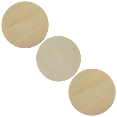Wood 3 Unfinished Wooden Circle Shapes Cutouts DIY Crafts 4 Inches in Beige color Round