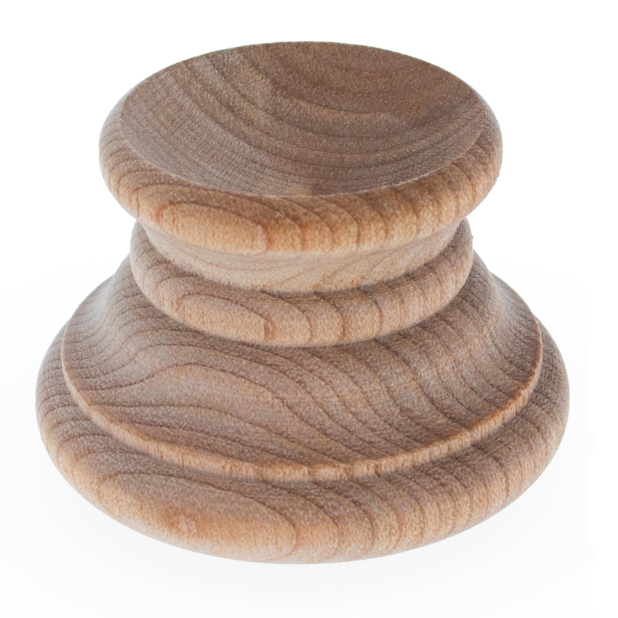 Unpainted Blank Unfinished Wooden Egg Stand Holder Display 1.15 Inch Tall in Beige color