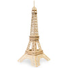 Wood Eiffel Tower Model Kit Wooden 3D Puzzle in beige color