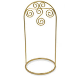 Metal Gold Tone Metal Swirl Arch Ornament Stand Display 7.75 Inches in Gold color