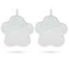 Plaster Set of 2 Unfinished Unpainted White Plaster Animal Print Ornament Plaques in White color