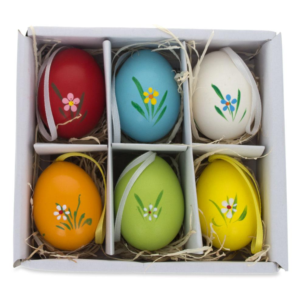 Set of 6 Real Eggshell Bunny, Chick and Goose Easter Egg Ornaments