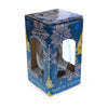 Jeweled Trellis On Blue Glass Egg Ornament 4 InchesUkraine ,dimensions in inches: 2.77 x 4.31 x 2.77