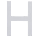 Wood Arial Font White Painted MDF Wood Letter H (6 Inches) in White color