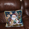 Set of 2 Santa Reading Gifts List Christmas Throw Cushion Pillow Covers ,dimensions in inches: 8.5 x 18 x 18