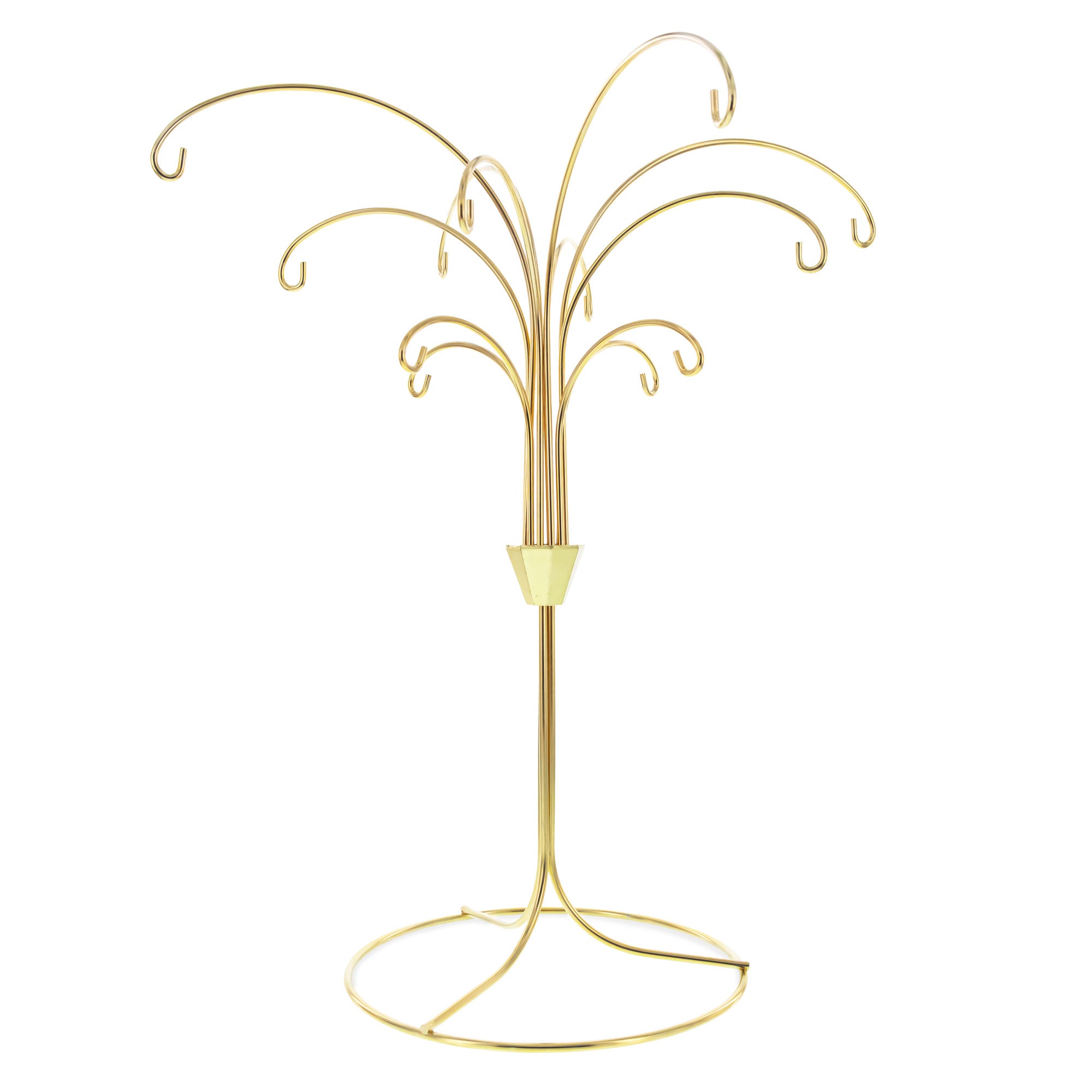 12-Arm Spiral Fountain Brass Gold Metal Ornament Stand Display 11.5 Inches (Taiwan) in Gold color