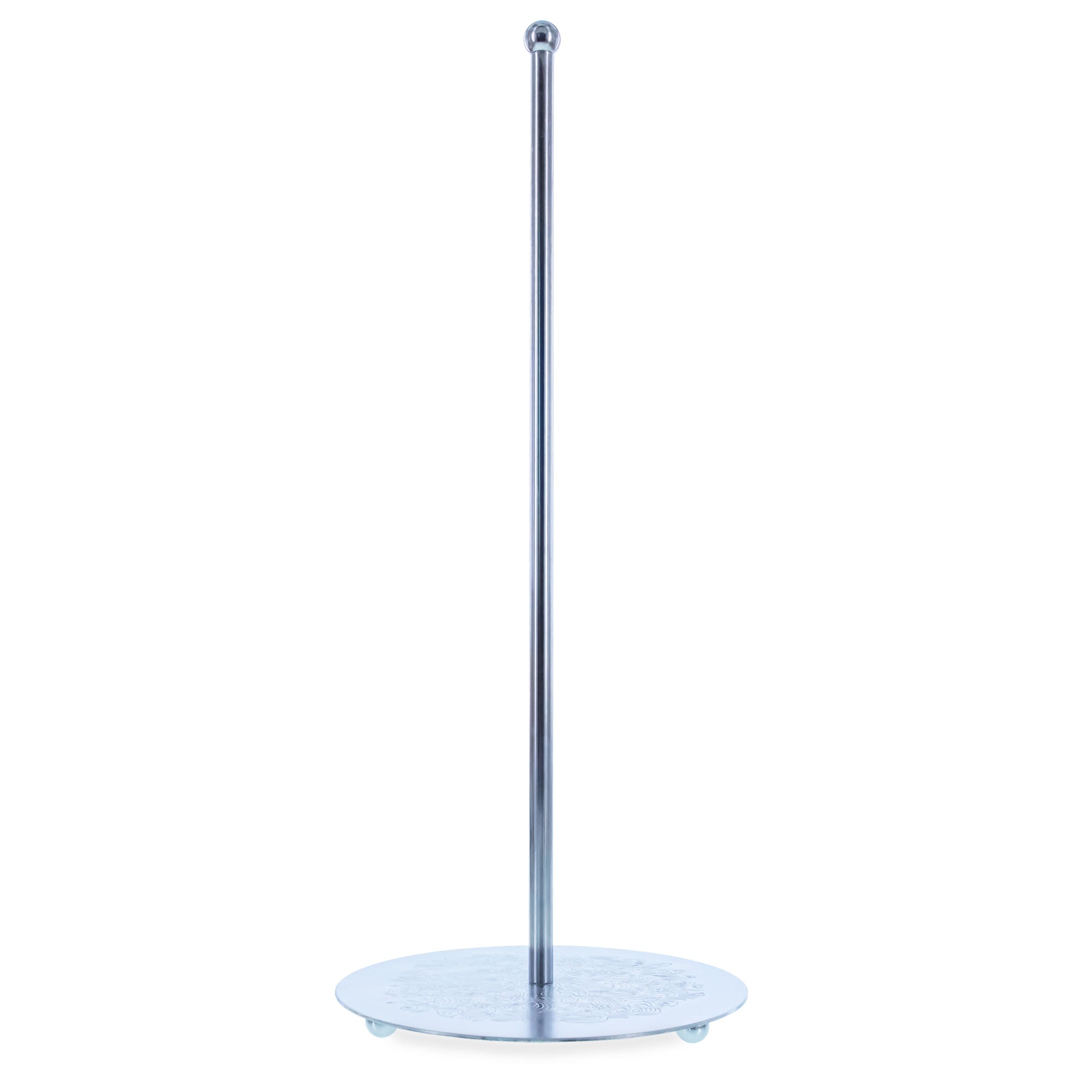 Ornate Silver Metal Rod Tree Topper Stand Display Stand 10 Inches (Taiwan) in Silver color