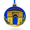 Glass Triumphal Arch, Paris, France Glass Ball Christmas Ornament 4 Inches in Multi color Round