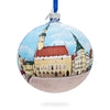 Glass Old Town, Tallin, Estonia Glass Ball Christmas Ornament 4 Inches in Multi color Round