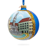 Old Town in Bratislava, Slovakia Glass Ball Christmas Ornament 4 InchesUkraine ,dimensions in inches: 4 x 4 x 4