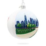 Liberty State Park, Jersey City, New Jersey, USA Glass Ball Christmas Ornament 4 InchesUkraine ,dimensions in inches: 4 x 4 x 4