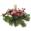 Ukrainian Candle Holder Decoration with Straw Bow, Apples & Pine Cones 16 InchesUkraine ,dimensions in inches:  x 15.7 x