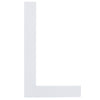Wood Arial Font White Painted MDF Wood Letter L (6 Inches) in White color