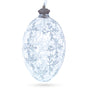 1913 Winter Royal Egg Glass Ornament 4 Inches in Clear color, Oval shape