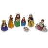 Resin Set of 9 Hand Painted Mini Nativity Scene Set Figurines in Multi color