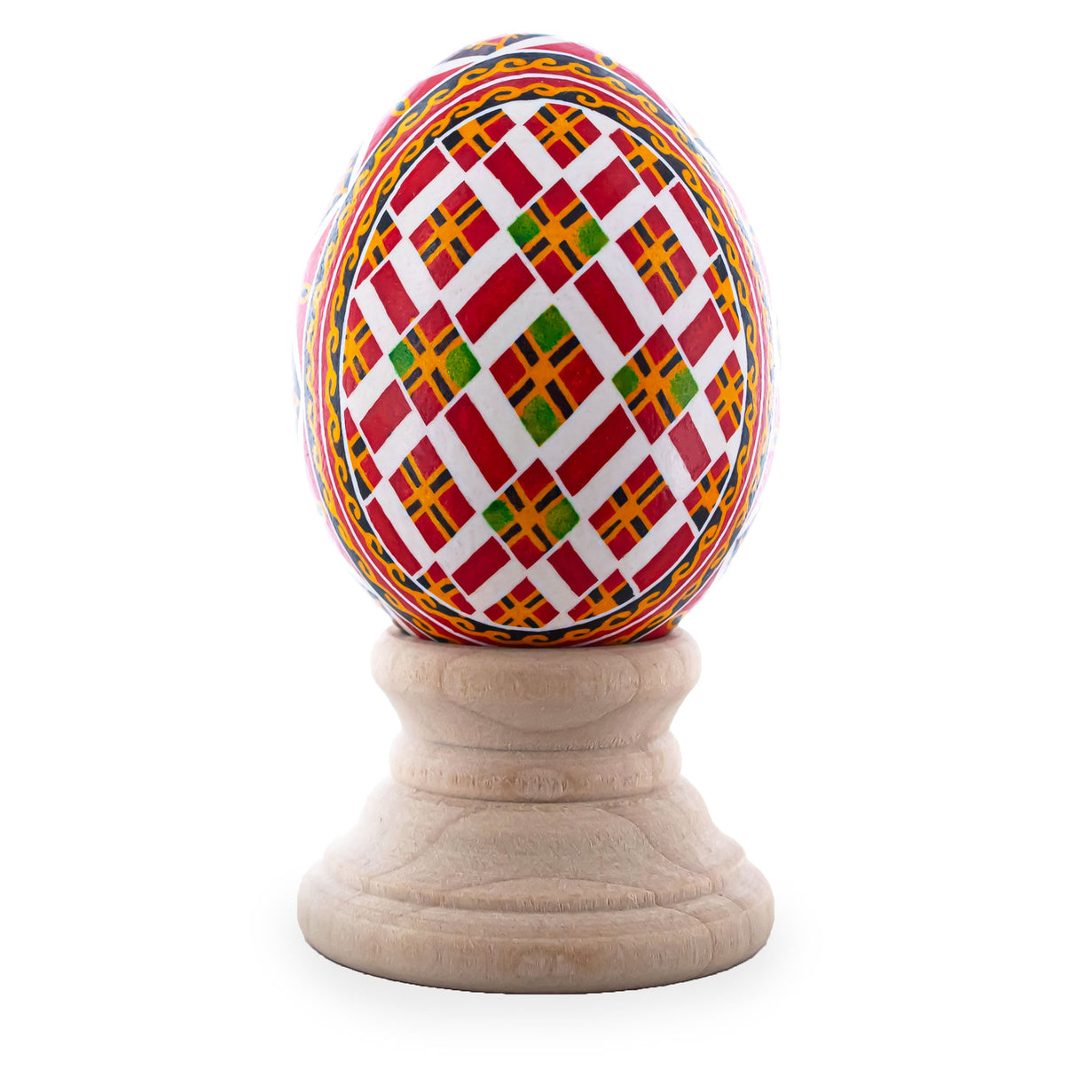 Eggshell Authentic Blown Real Eggshell Ukrainian Easter Egg Pysanka 049 in Multi color Oval