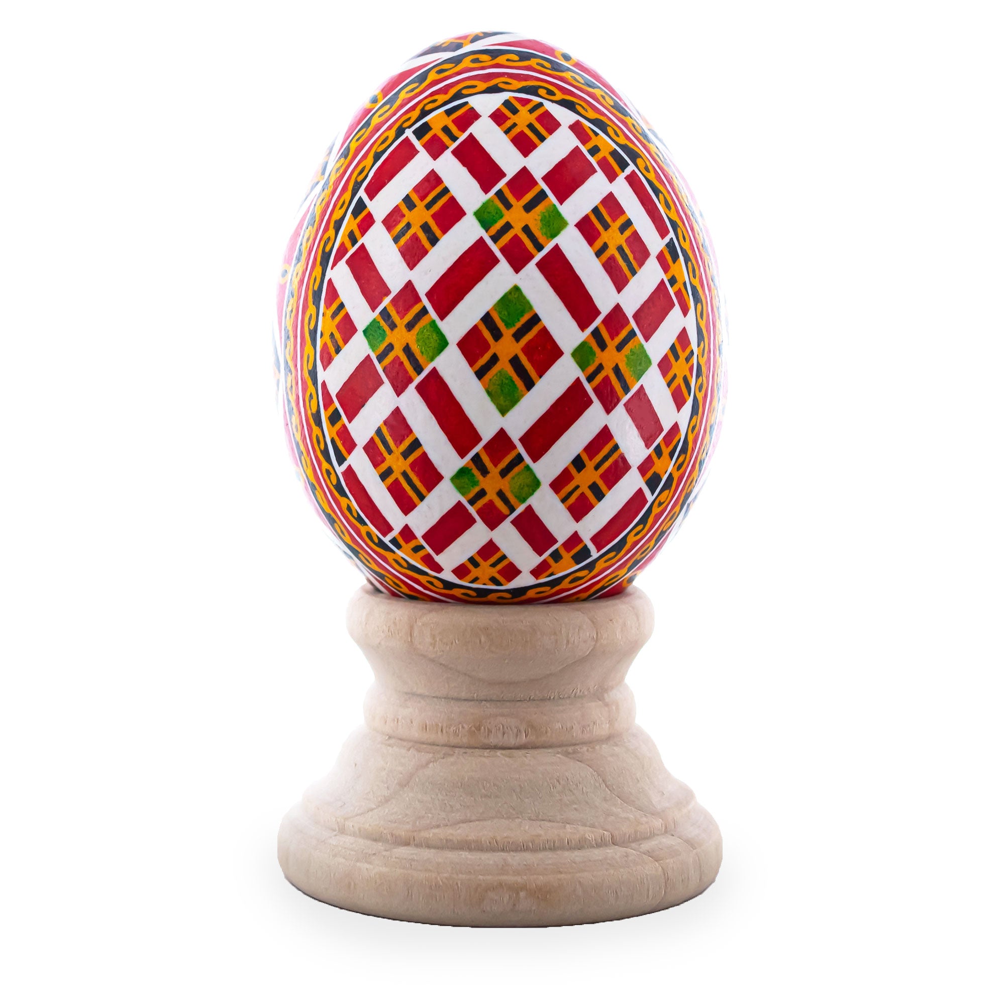 Authentic Blown Real Eggshell Ukrainian Easter Egg Pysanka 049 in Multi color Oval