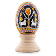 Eggshell Horses by the Tree  Authentic Blown Real Eggshell Ukrainian Easter Egg Pysanka in Red color Oval