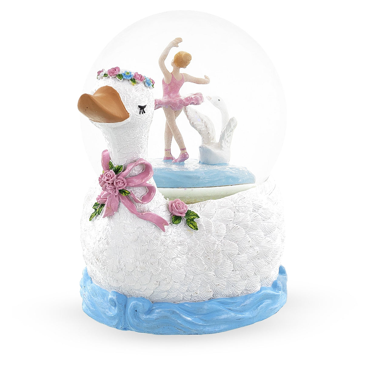 Graceful Swan Lake Ballet: Musical Water Snow Globe ,dimensions in inches: 5.8 x 4.5 x 5.79