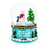 Arctic Fishing Expedition: Musical Christmas Water Snow Globe with Polar Bear and Penguins ,dimensions in inches: 5.74 x 3.9 x 3.9