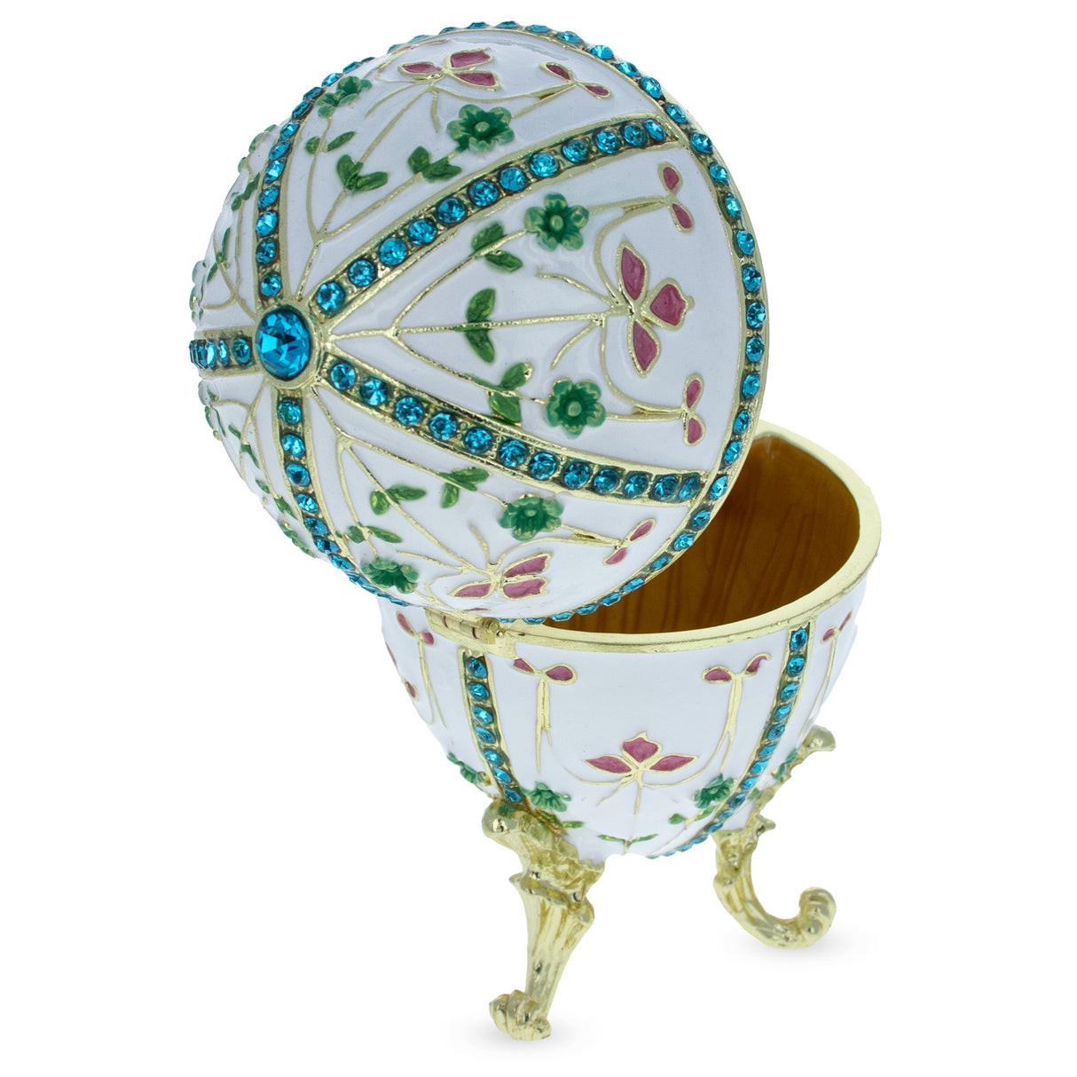 1901 Gatchina Palace Royal Imperial Easter Egg ,dimensions in inches: 3.9 x 2.4 x 2.4
