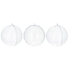 Plastic Set of 3 Clear Plastic Ball Ornaments 3.9 Inches in Clear color Round