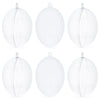 Plastic Set of 6 Clear Plastic Egg Ornaments 2.7 Inches in Clear color Oval