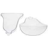 Set of 3 Clear Plastic Bell Ornaments 3.7 Inches (94 mm) ,dimensions in inches: 3.7 x 2.7 x 3.35